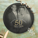 Any Year Together Wedding Anniversary Photo Paper Plate<br><div class="desc">A chic wedding photo anniversary paper plate that's perfect for any year anniversary. You can customise the colour to match your anniversary celebration. Designed by Thisisnotme©</div>