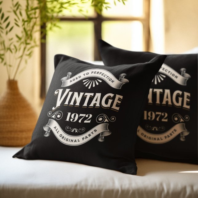 Any Year Vintage Birthday Cushion (Creator Uploaded)