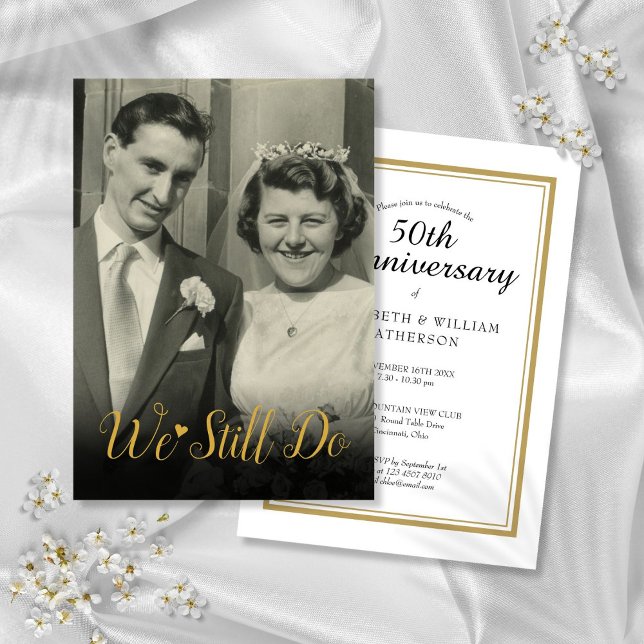Any Year We Still Do Wedding Anniversary Photo Invitation (Any Year We Still Do Wedding Anniversary Photo Invitation)