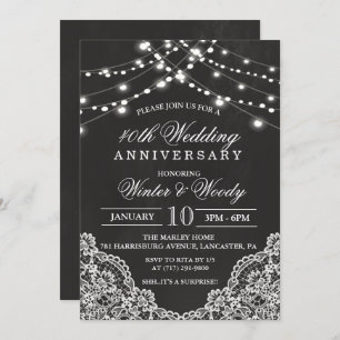 ANY YEAR - Wedding Anniversary Chalk Invitation