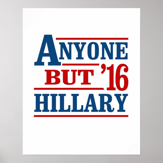 Anyone But Hillary - - Anti-Hillary - Poster (Front)