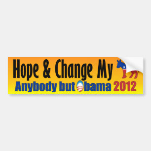 Anyone But Obama 2012 - Anti Obama Bumper Sticker