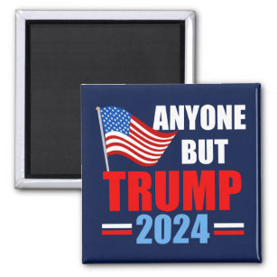 Anyone But Trump 2024 Funny Political Blue Magnet