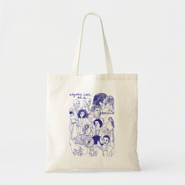 anyone can be a feminist tote (Front)
