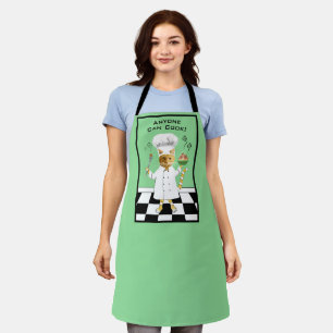 Anyone Can Cook! Green Kitty Apron (Large)
