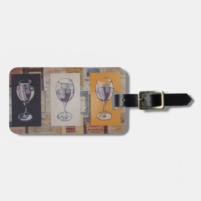 anyone for a glass luggage tag (Front Horizontal)