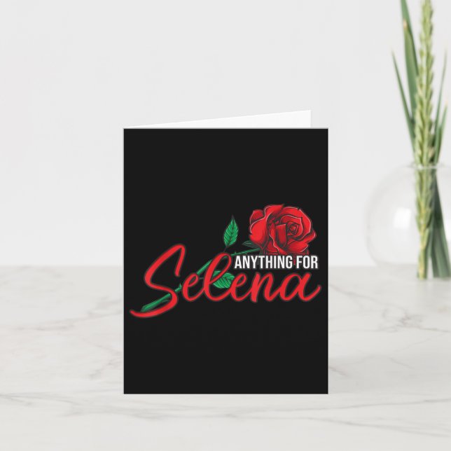 Anything Selenas, Roses, Queen Of Tejano, Selenas  Card (Front)
