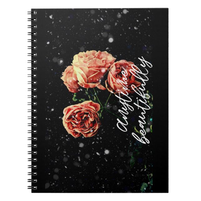 Anytime Beautifully Spiral Notebook (Front)
