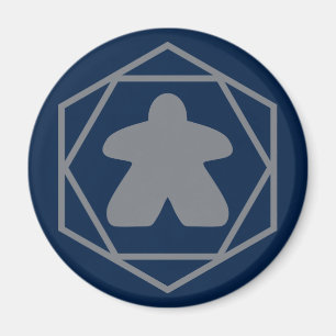 Anytime Meeple Grey Art Magnet