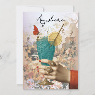*~* Anywhere 21 A101 Cocktail PHOTO BACHELORETTE Invitation