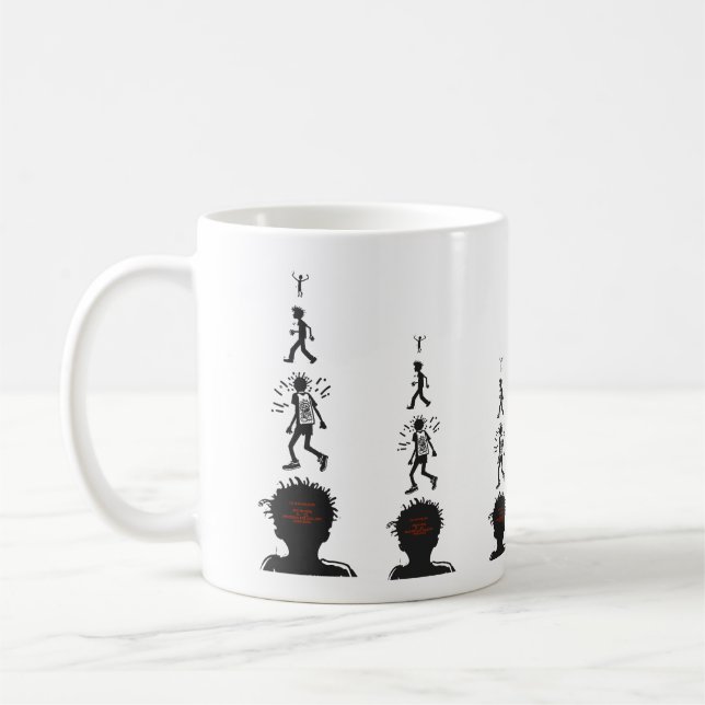 "Anywhere" Abstract Growth Figure Art Tee Coffee Mug (Left)