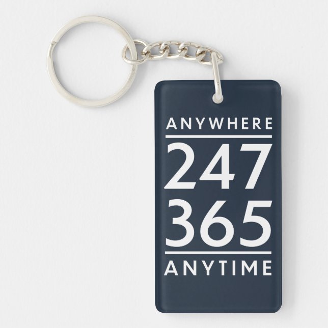 Anywhere, Anytime Key Ring (Front)