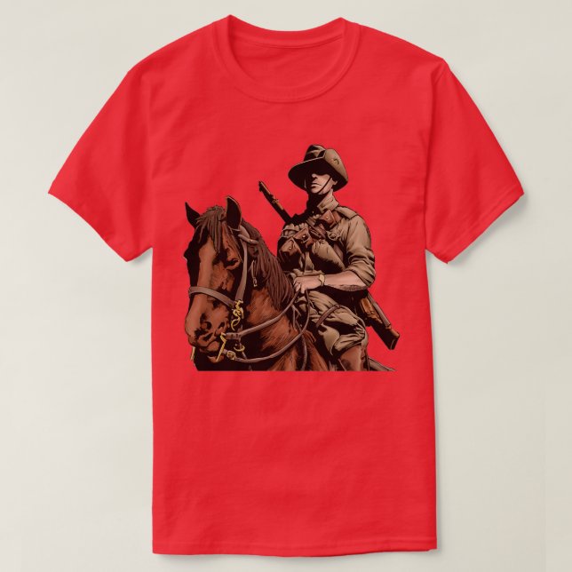 ANZAC Austrlian Light Horse T-Shirt (Design Front)