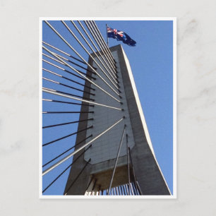 anzac bridge flag postcard