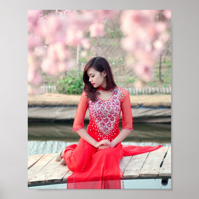Ao Dai Traditional Vietnam Poster (Front)