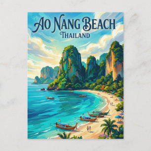 Ao Nang Beach Thailand Postcard