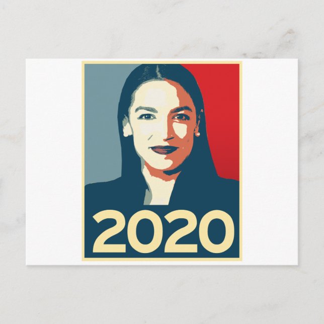 AOC 2020 Propaganda Postcard (Front)