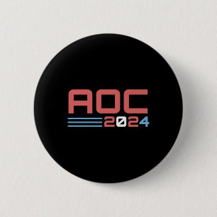 Aoc 2024 Usa President America Premium 6 Cm Round Badge