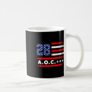Aoc 2028 A.o.c. 2028 For President American Flag  Coffee Mug