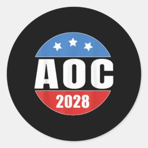 Aoc 2028 classic round sticker