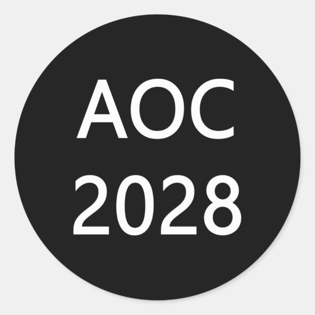 Aoc 2028 Long Sleeve  Classic Round Sticker (Front)
