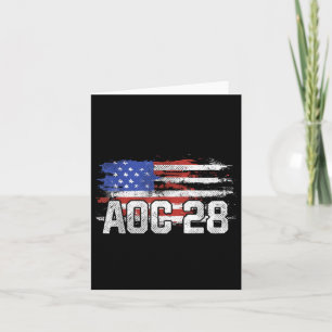 Aoc 2028 President Distressed Us Flag Card