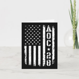 Aoc 2028 Us Flag Long Sleeve Card