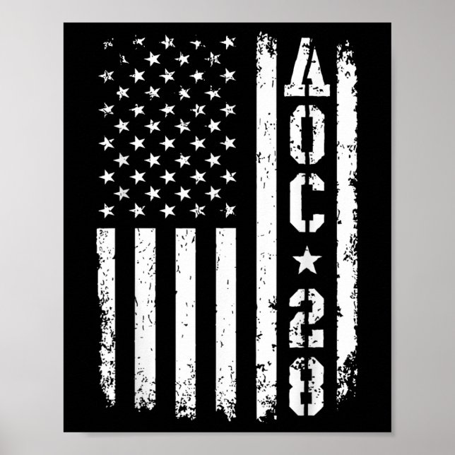 Aoc 2028 Us Flag  Poster (Front)