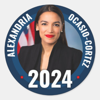 AOC - Alexandria Ocasio-Cortez 2024 Classic Round Sticker