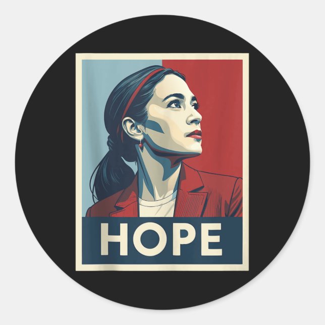 Aoc Alexandria Ocasio Cortez 2028 For President -  Classic Round Sticker (Front)