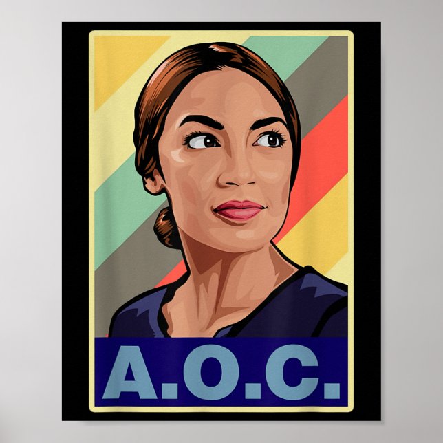 Aoc Alexandria Ocasio-cortez First Female Presiden Poster (Front)