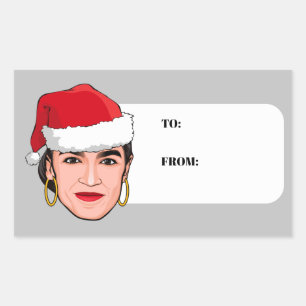 AOC Christmas Rectangular Sticker