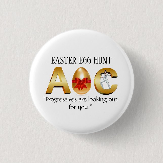 AOC Easter Egg Hunt 3 Cm Round Badge (Front)
