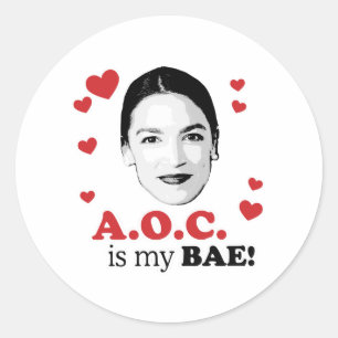 AOC is my BAE Classic Round Sticker