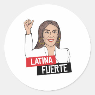 AOC Latina Fuerte Classic Round Sticker