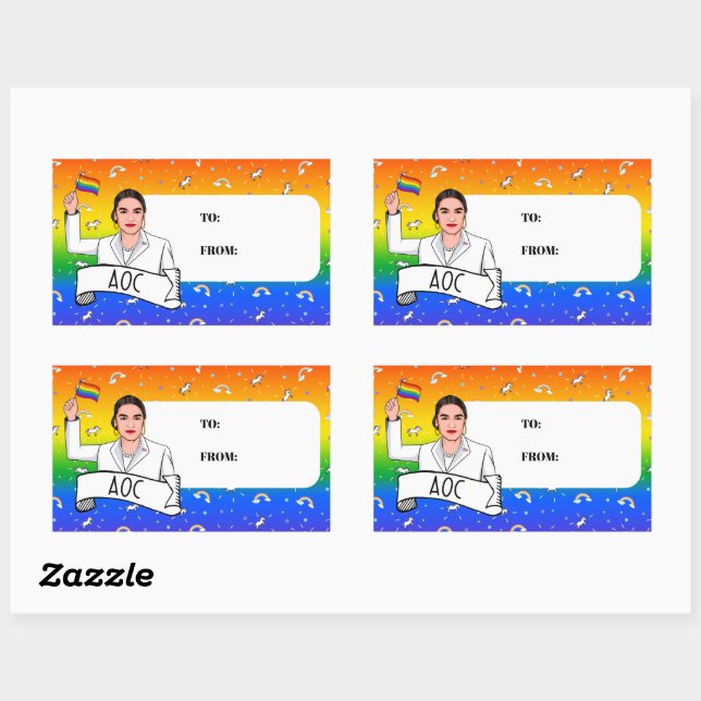 AOC Pride Rectangular Sticker (Sheet)