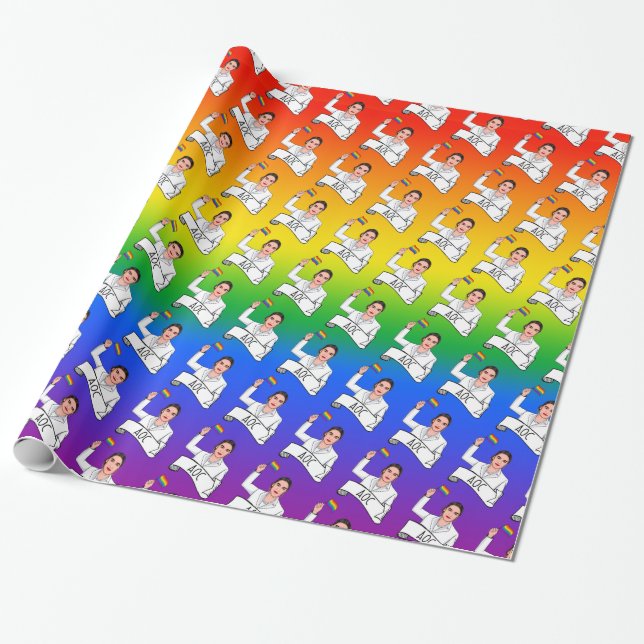 AOC Pride Wrapping Paper (Unrolled)
