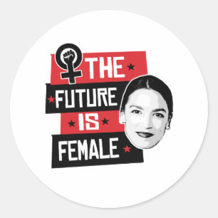 AOC The Future is Female Classic Round Sticker