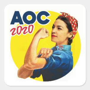 AOC the Riveter 2020 Square Sticker