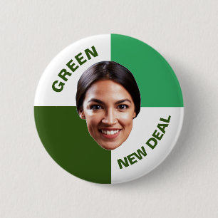 AOC's Green New Deal 6 Cm Round Badge