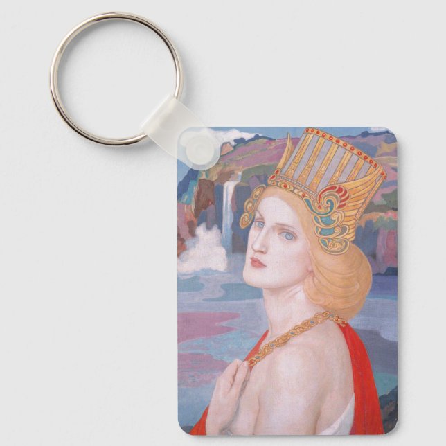 Aoife, c. 1914 by John Duncan Key Ring (Front)