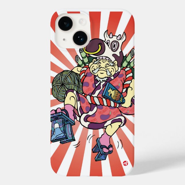 Aokimono. Daikoku of the Seven Lucky Gods スキップ大黒 Case-Mate iPhone Case (Back)