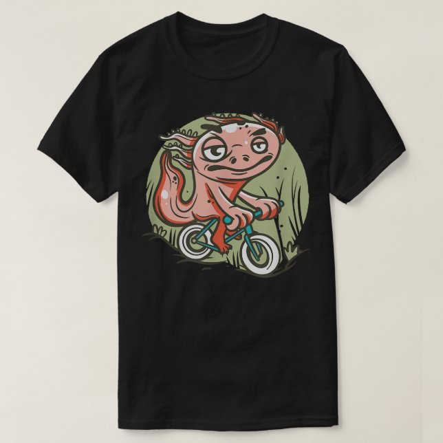 Aolotl Cycling Bicycle Cute Aolotls Kawaii Japan A T-Shirt (Design Front)