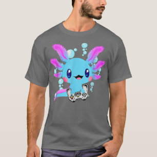 Aolotl Fish Playing Video Games Lizard  T-Shirt
