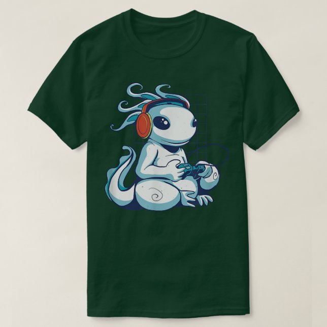 Aolotl Gamer Gaming Cute Funny Aolotls Kawaii Japa T-Shirt (Design Front)