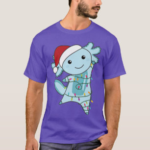 Aolotl Merry Christmas Fairy Lights Sweet Animals T-Shirt