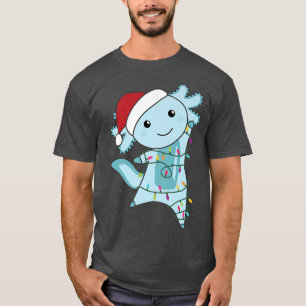 Aolotl Merry Christmas Fairy Lights Sweet Animals T-Shirt