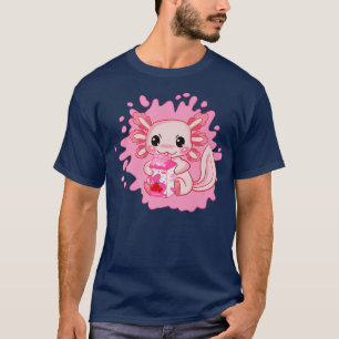 Aolotl Pastel Goth Strawberry Milk Shake Anime Aes T-Shirt