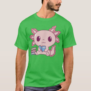 Aolotl Reading Book School Aolotls Kawaii Read Boo T-Shirt