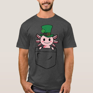 Aolotl with Leprechaun Hat Aolotl Kawaii St Patric T-Shirt